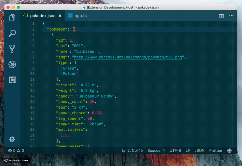 Paste as JSON