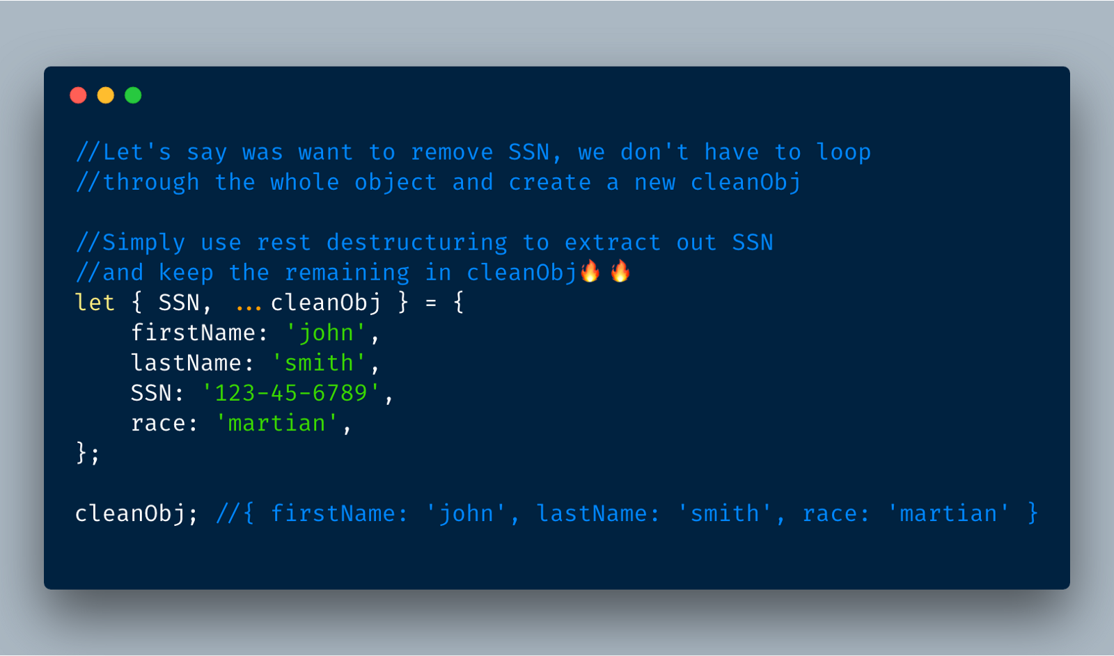ECMAScript 2018?—?Object destructuring via rest